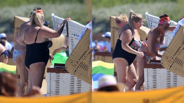 Katarzyna Niezgoda wypoczywa na plaży w Juracie