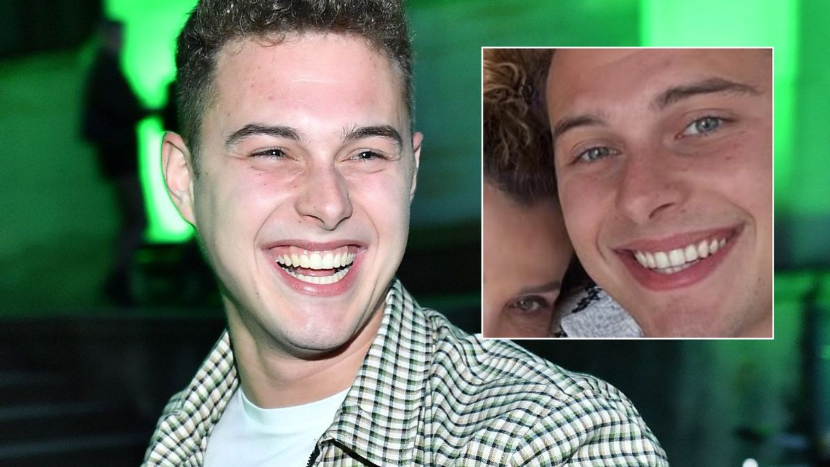 Adam Zdrójkowski z matką