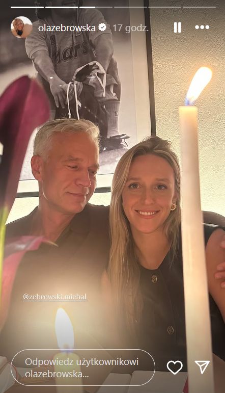 Aleksandra Żebrowska na randce z mężem