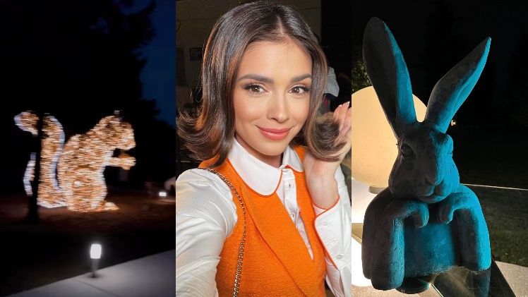 Klaudia Halejcio chwali się udekorowanym na Wielkanoc ogrodem