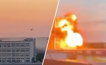 Ukraińcy uderzyli. Jest nagranie jak dron wbija się w rosyjską fabrykę