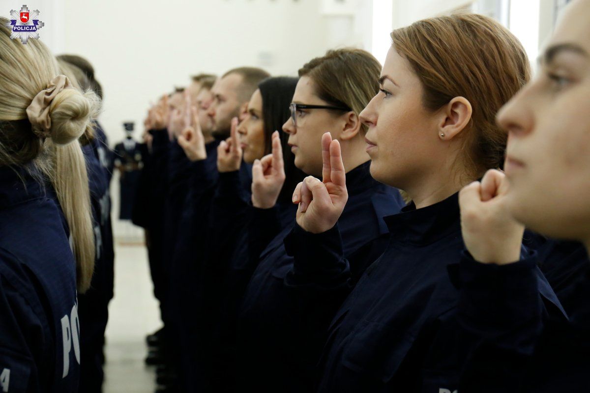 Ślubowanie nowych policjantów w Lublinie
