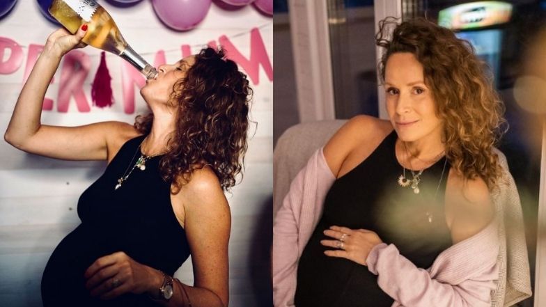 Monika Mrozowska wita Nowy Rok, popijając bezalkoholowego szampana