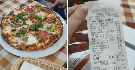 Kwota na paragonie zaskoczyła klientkę. Nie spodziewała się takiej ceny za pizzę i drinki
