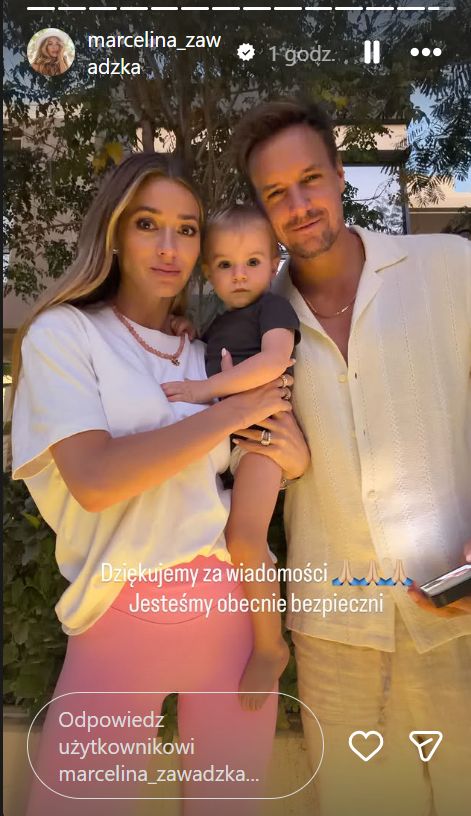 Marcelina Zawadzka z rodziną