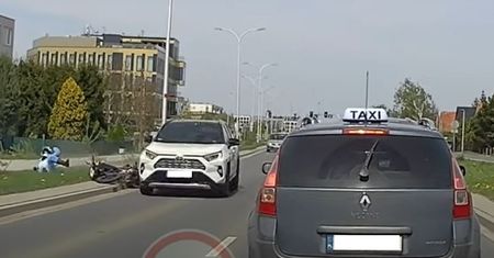 Wideo z Wrocławia. "Celowo zepchnął mnie z drogi". Doigrał się
