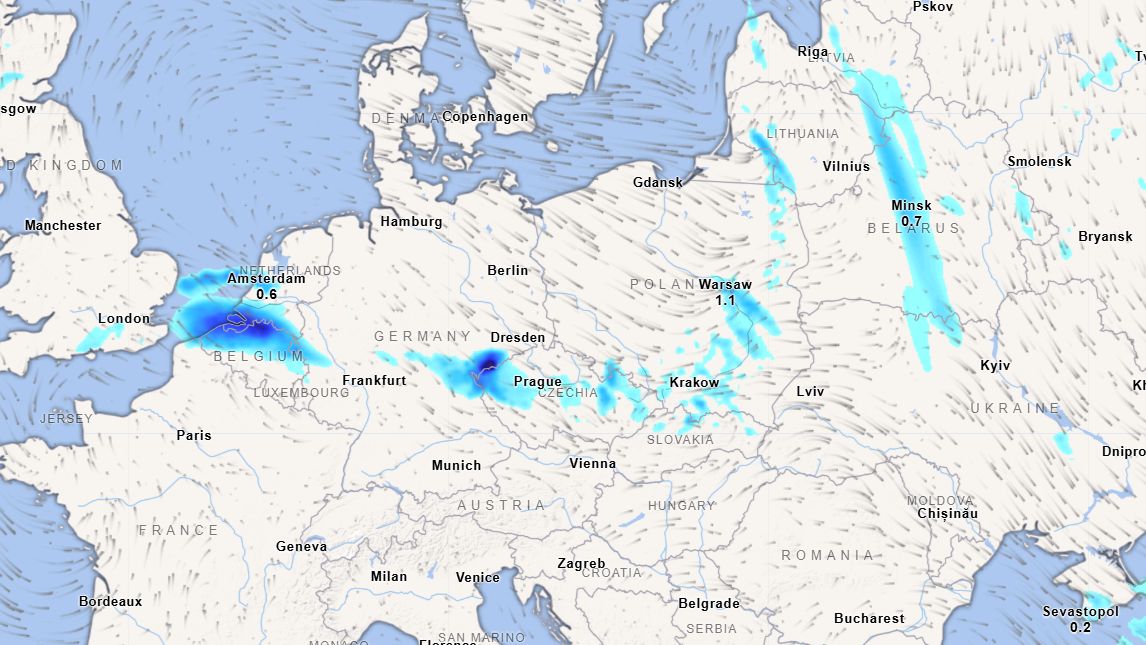 Radar opadów Meteored