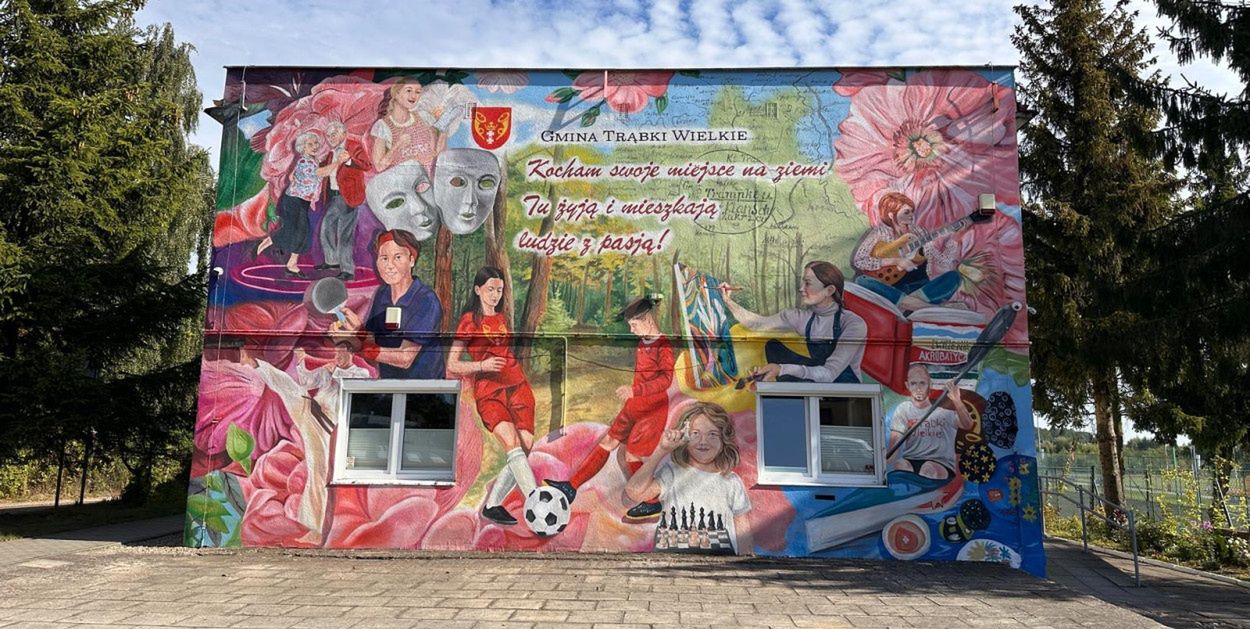 Trąbki Wielkie: Mural mieszkańców w ogólnopolskim konkursie