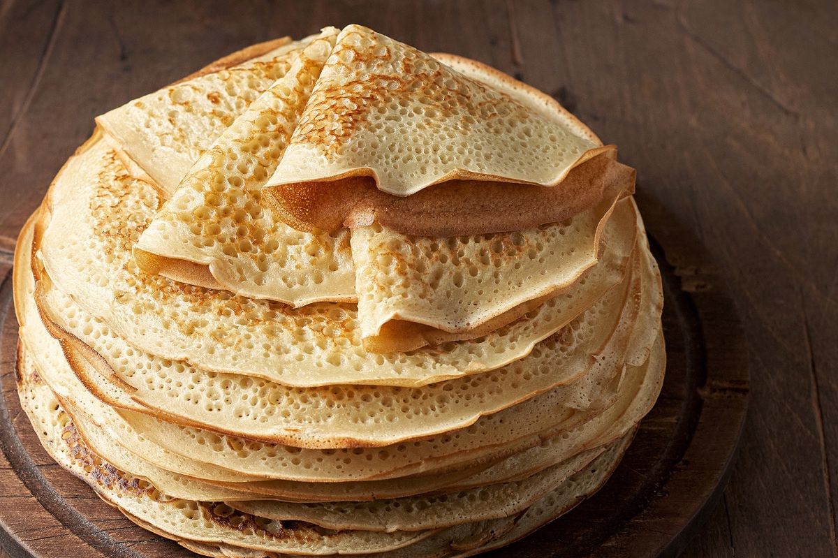 A plate of pancakes without flour and sugar