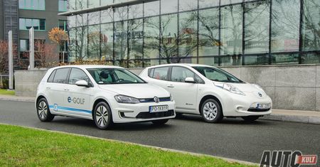 Volkswagen e-Golf i Nissan Leaf - test, opinia, cena