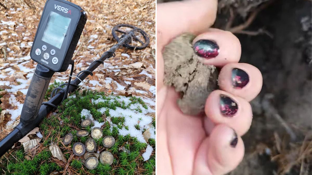 Pani Karolina poszukuje "skarbów".