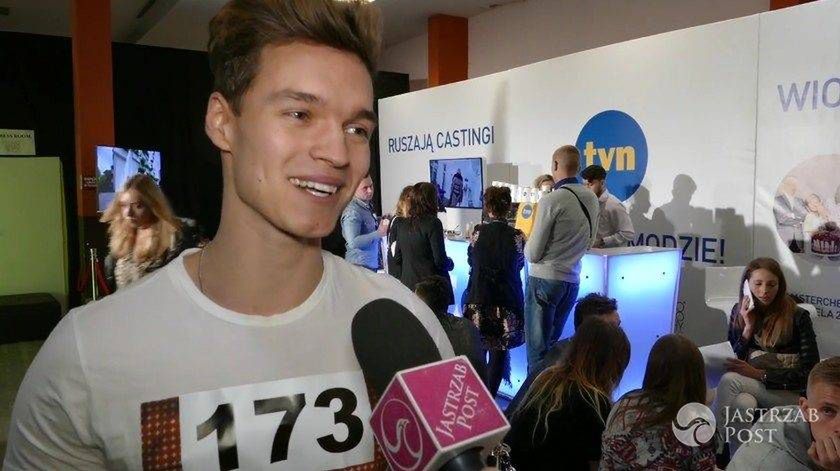 Norbert Hawryluk na pre-castingu do "Top Model 6" w Łodzi
