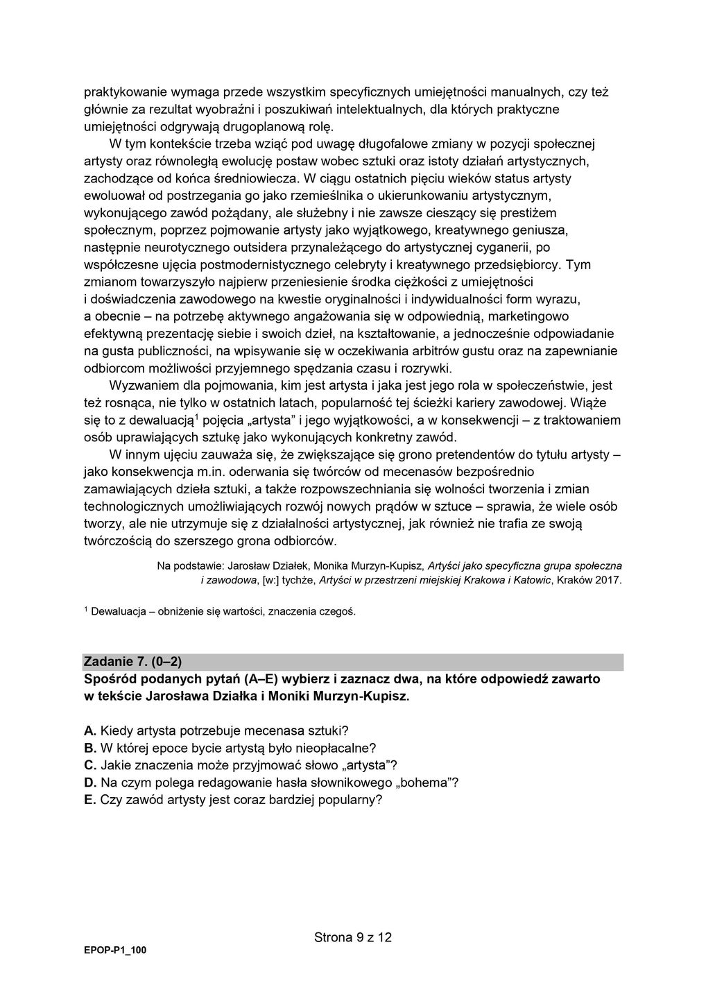 Matura 2024. Arkusze z j. polskiego. Stara formuła