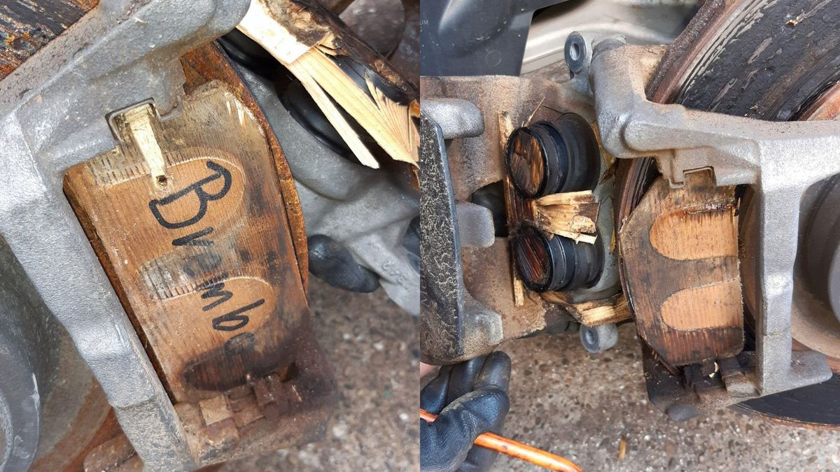 Klocki hamulcowe z drewna