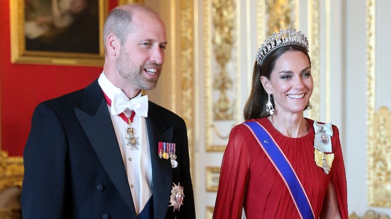 Kate Middleton i książę William na bankiecie