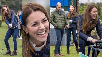 Ubawieni Kate Middleton i książę William prezentują swoje marne umiejętności gry w golfa dwa dni przed 10. rocznicą ślubu (ZDJĘCIA)