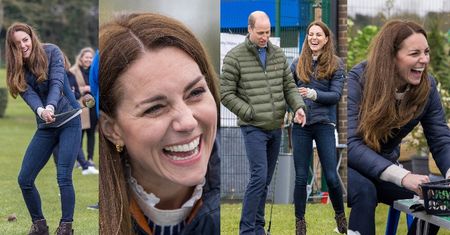 Ubawieni Kate Middleton i książę William prezentują swoje marne umiejętności gry w golfa dwa dni przed 10. rocznicą ślubu (ZDJĘCIA)