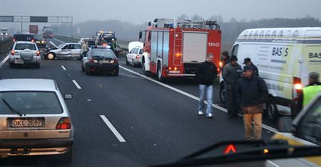 Karambol na autostradzie A4