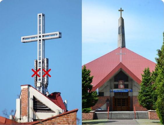 Anteny na kościelnym krzyżu. Proboszcz walczy z aktywistą o szybszy internet