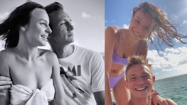 Jakub Rzeźniczak dokazuje z przyszłą żoną na pokładzie luksusowego jachtu