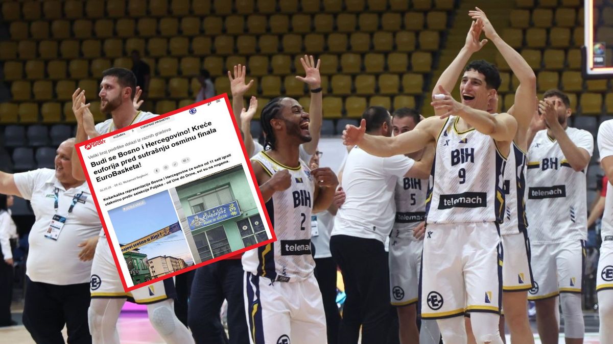 PAP/EPA / GEORGI LICOVSKI/ sportsport.ba / Na zdjęciu: koszykarze BIH podczas EuroBaketu 2025