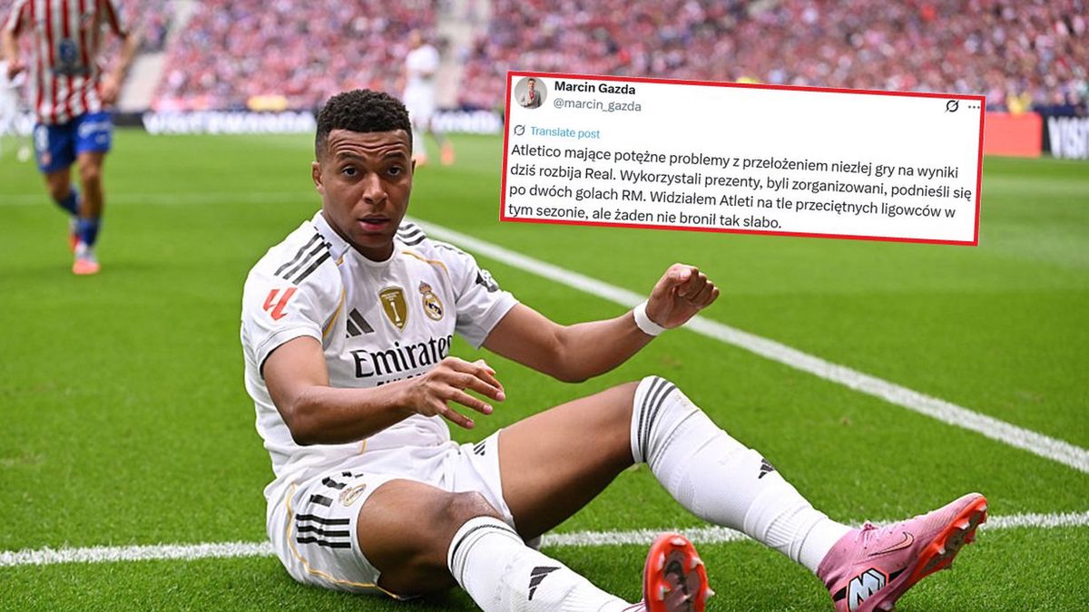 Getty Images /  Denis Doyle/X / Na zdjęciu: Kylian Mbappe i screen z X