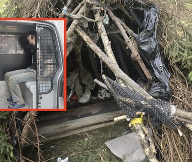 Koczował w lesie. Na widok mundurowych chwycił za nóż
