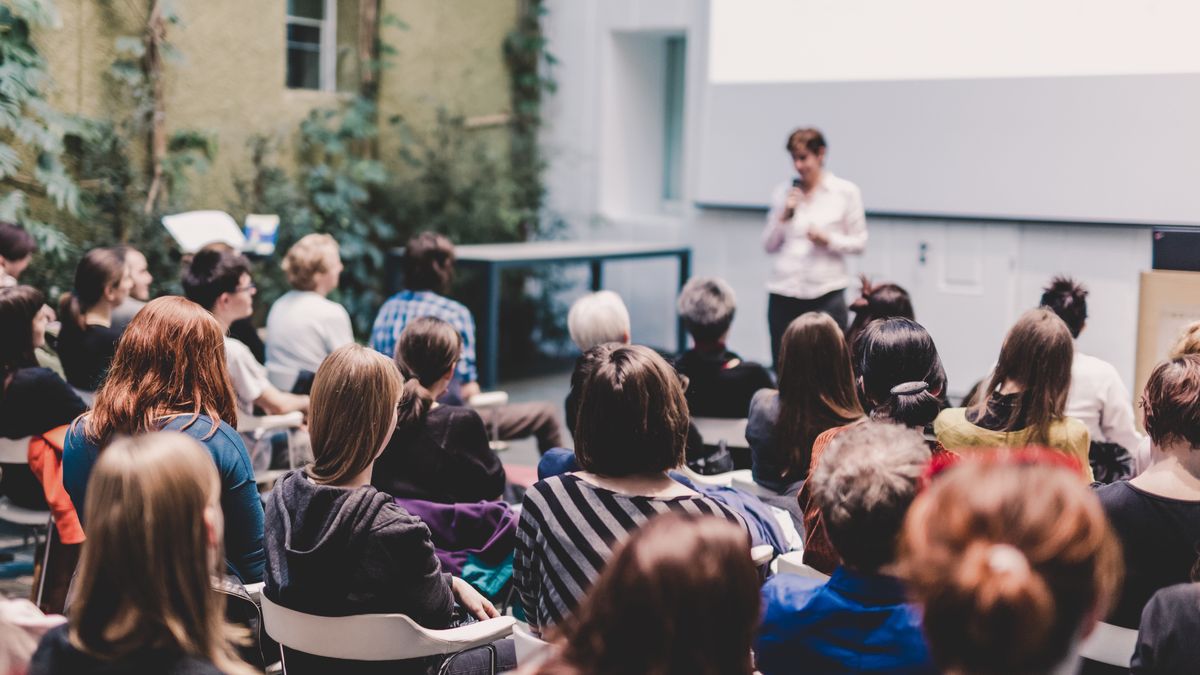 Woman giving presentation in lecture hall at university.
Female speaker giving presentation in lecture hall at university workshop. Audience in the conference hall. Rear view of unrecognized participant in audience. Scientific conference event.
Matej Kastelic
lecture, business, conference, speaker, woman, seminar, event, workshop, talk, education, meeting, symposium, spokesperson, convention, congress, participants, group, businesswoman, training, professional, coaching, briefing, entrepreneur, manager, academy, faculty, institute, university, presentation, rostrum, public, people, study, audience, academic, discussion, student, session, instructor, attention, lesson, tutorial, listen, explain, teach, lecture hall, course, counsel, female, speech, lecture, business, conference, speaker, woman, seminar, event, workshop, talk, education, meeting, symposium, spokesperson, convention, congress, participants, group, businesswoman, training, professional, coaching, briefing, entrepreneur, manager, academy, faculty, institute, university, presentation, rostrum, public, people, study, audience, academic, discussion, student, session, instructor, attention, lesson, tutorial, listen, explain, teach, lecture hall, course, counsel, female, speech