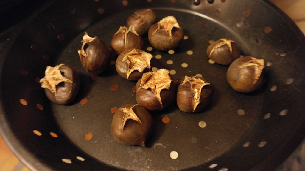 Prażone kasztany europejskie