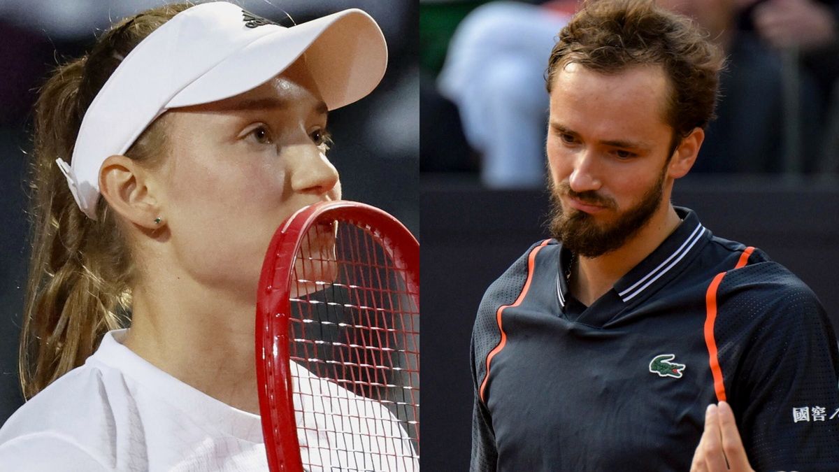 PAP/EPA / FABIO FRUSTACI / ETTORE FERRARI / Na zdjęciu: Jelena Rybakina i Danił Miedwiediew