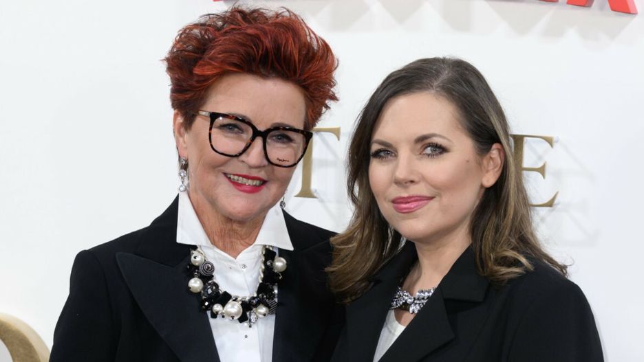 Jolanta i Aleksandra Kwaśniewskie na premierze finału "The Crown" 