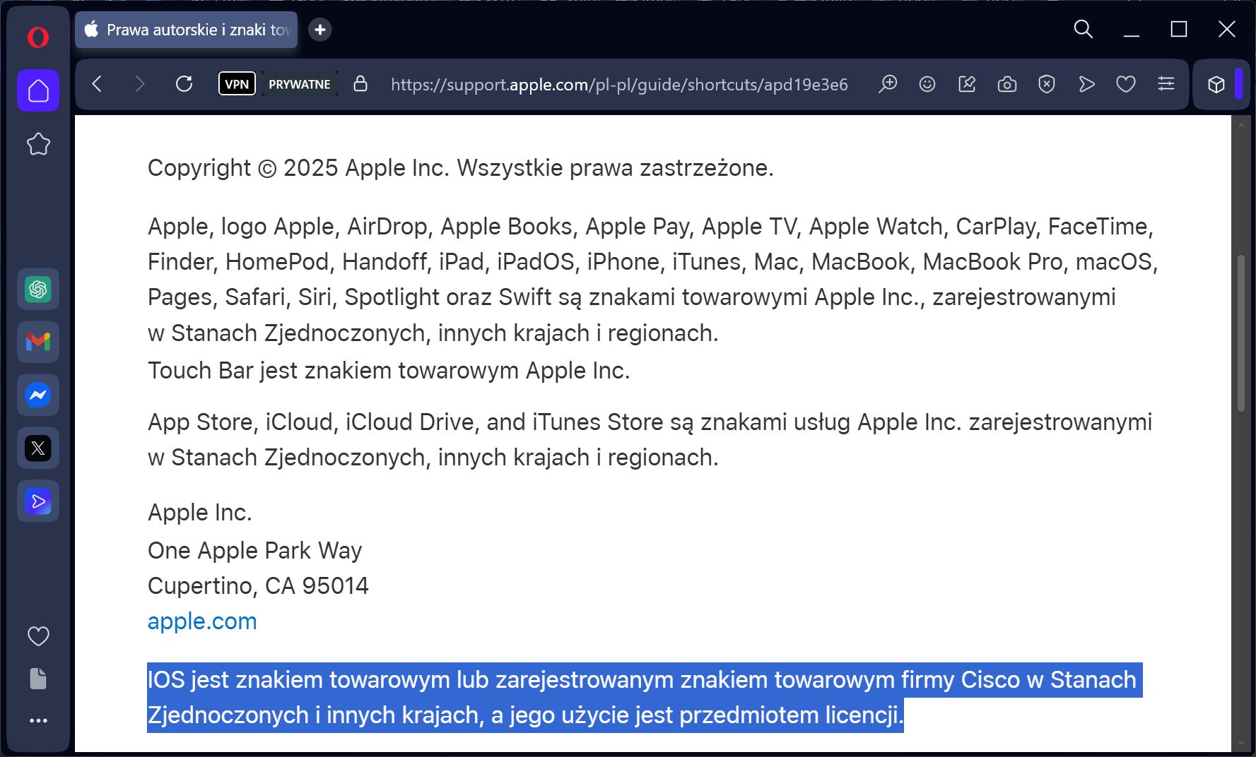 Znaki towarowe Apple'a