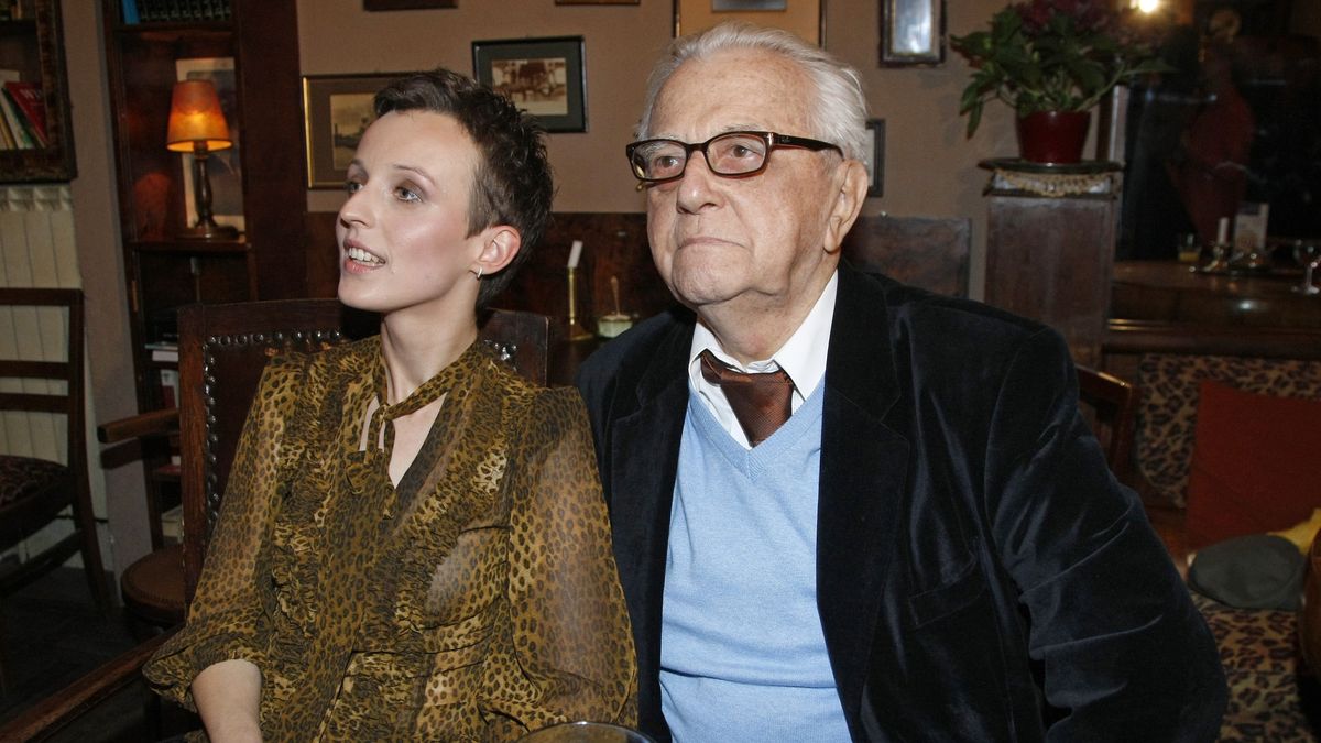 Andrzej Łapicki z żoną Kamilą