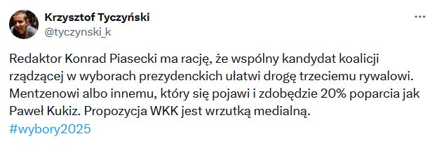 Wpis Krzysztofa Tyczyńskiego