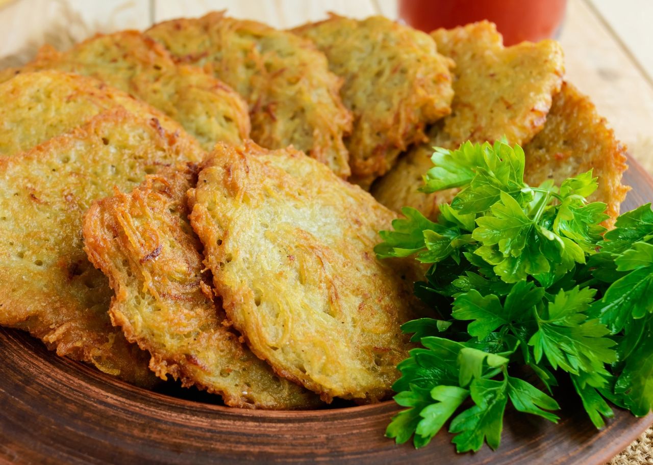 You can also make crispy potato pancakes in the oven.