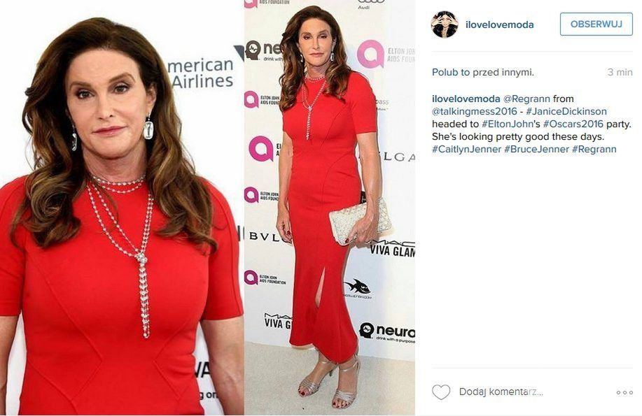 Caitlyn Jenner, doroczna impreza oscarowa u Eltona Johna (fot. Instagram)