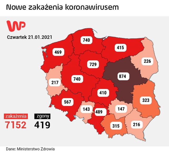 Koronawirus w Polsce. Raport MZ. Nowe zakażenia i przypadki śmiertelne