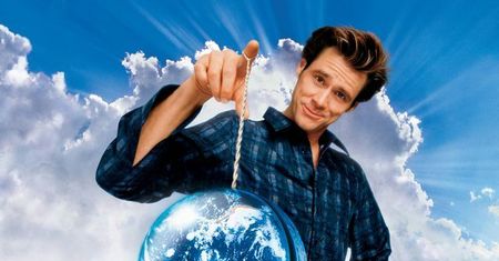 Jim Carrey jako "Bruce Wszechmogący" w Telewizji Puls!