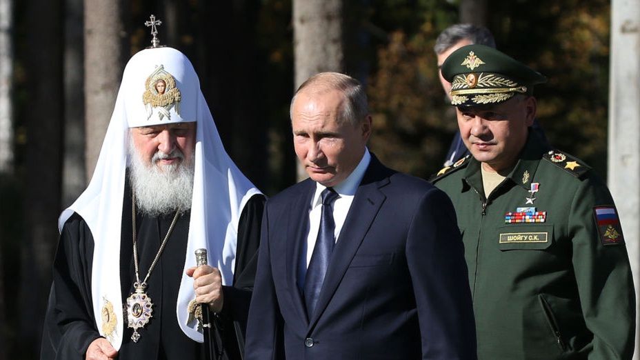 Patriarcha Cyryl, Władimir Putin, Siergiej Szojgu 