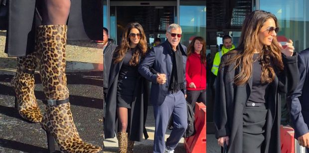 George Clooney i drapieżna Amal w kozakach w panterkę meldują się na igrzyskach (ZDJĘCIA)