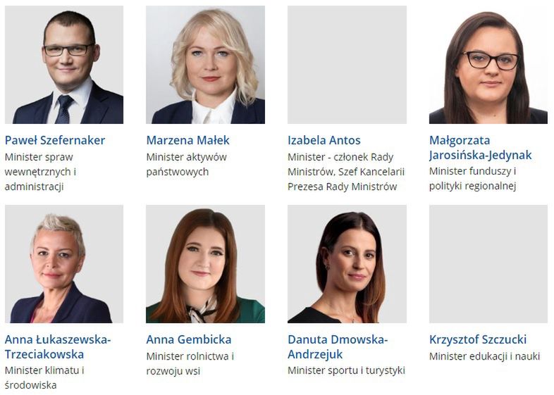 Szybkie zmiany na rządowej stronie internetowej doganiające zmiany w rządzie