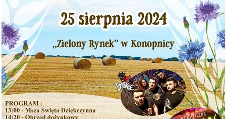 Dożynki w Konopnicy 2024. Występy lokalnych artystów i zaproszonych zespołów. Zobacz godzinowy program
