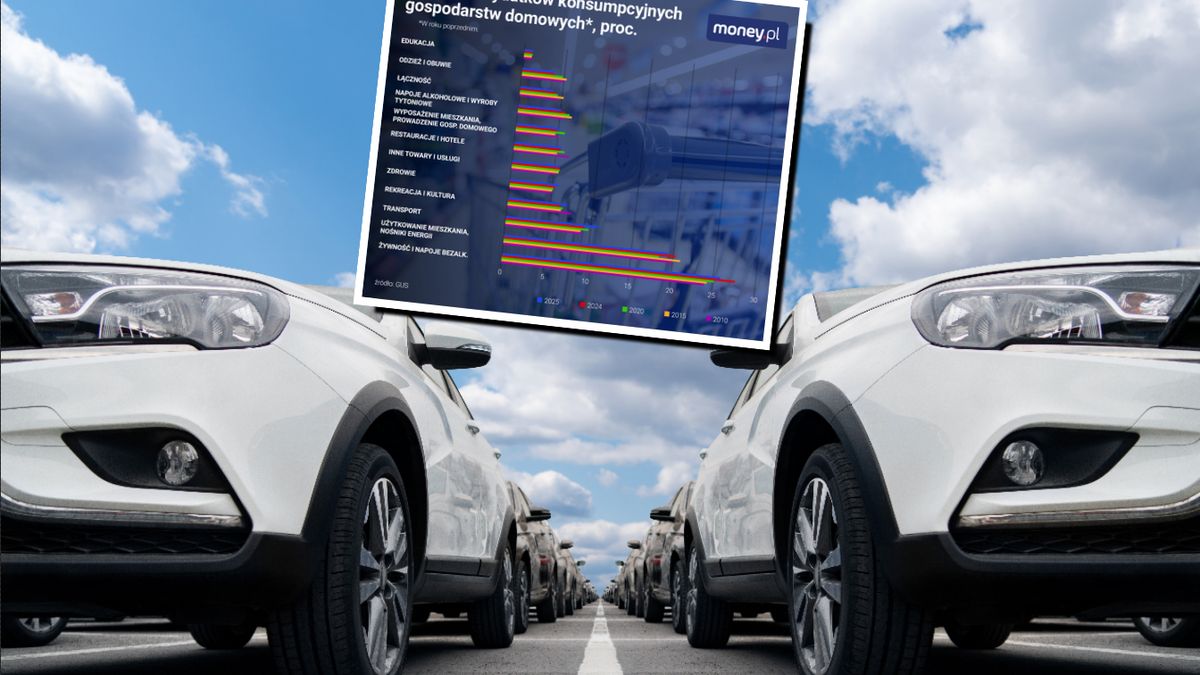 W 2024 r. znacząco wzrósł udział wydatków na samochody w struktu
