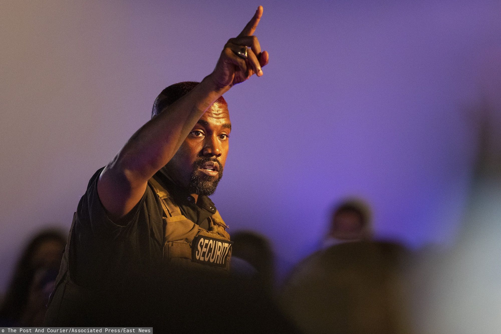 Kanye West podczas swojego pierwszego spotkania wyborczego