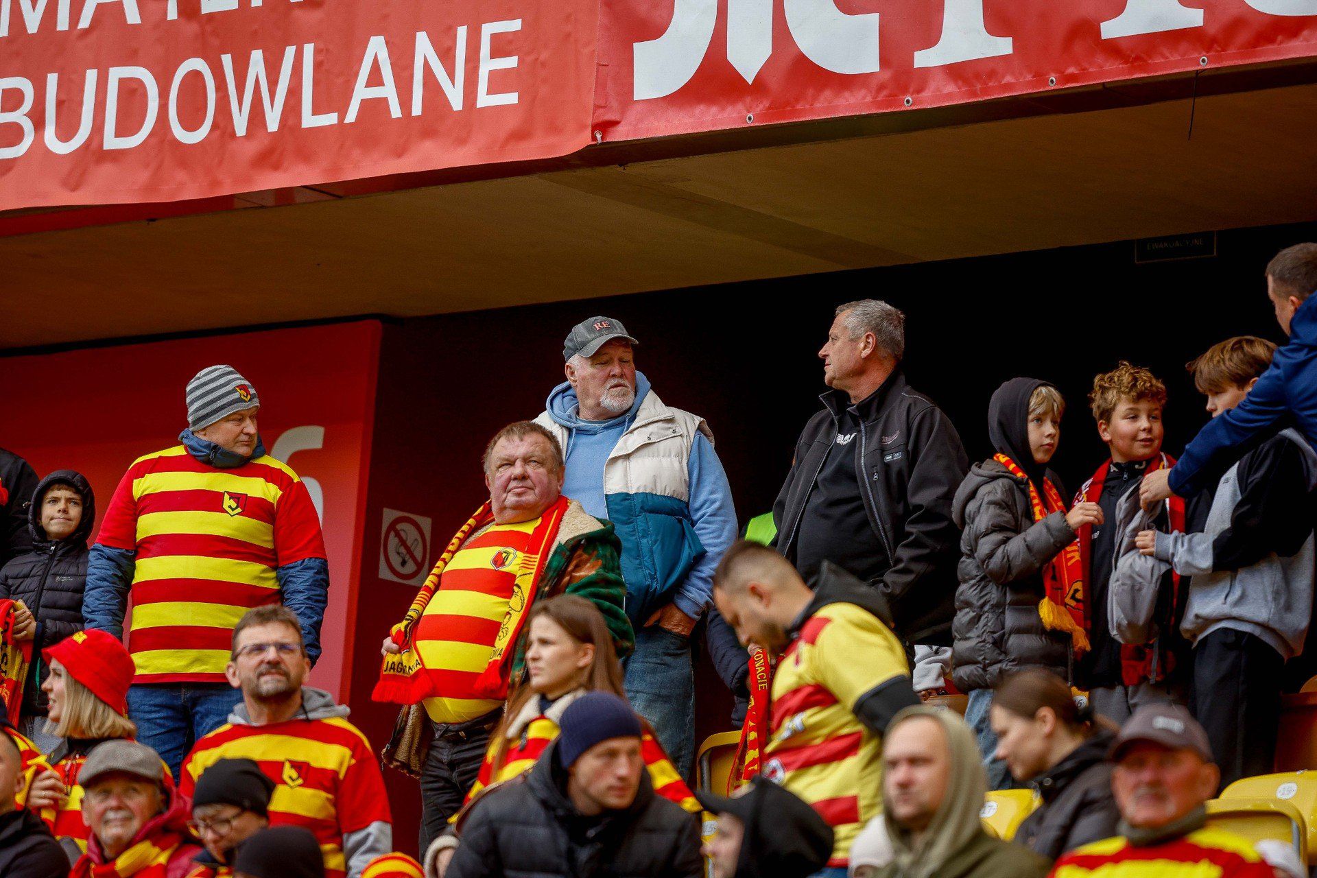 Kibice na meczu Jagiellonia - Korona Kielce