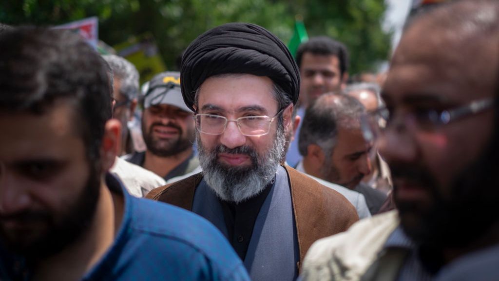 Mojtaba Khamenei, Son Of Irans Supreme Leader
May 31, 2019 file photo shows, Son of Irans Supreme Leader Ayatollah Ali Khamenei, Mojtaba Khamenei, attends a demonstration to mark Jerusalem day in Tehran. (Photo by Morteza Nikoubazl/NurPhoto via Getty Images)
NurPhoto
supreme-leader, ayatollah-ali-khamenei, mojtaba-khamenei, politic