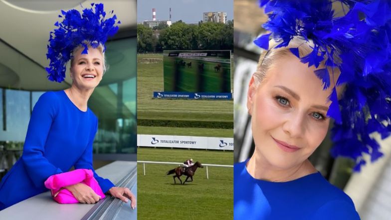 Małgorzata Kożuchowska zadaje szyku na wyścigach konnych