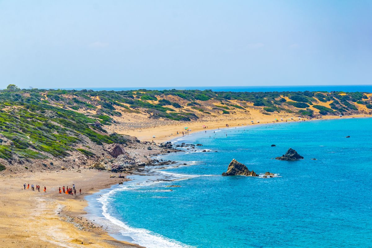 Lara beach w pobliżu Pafos