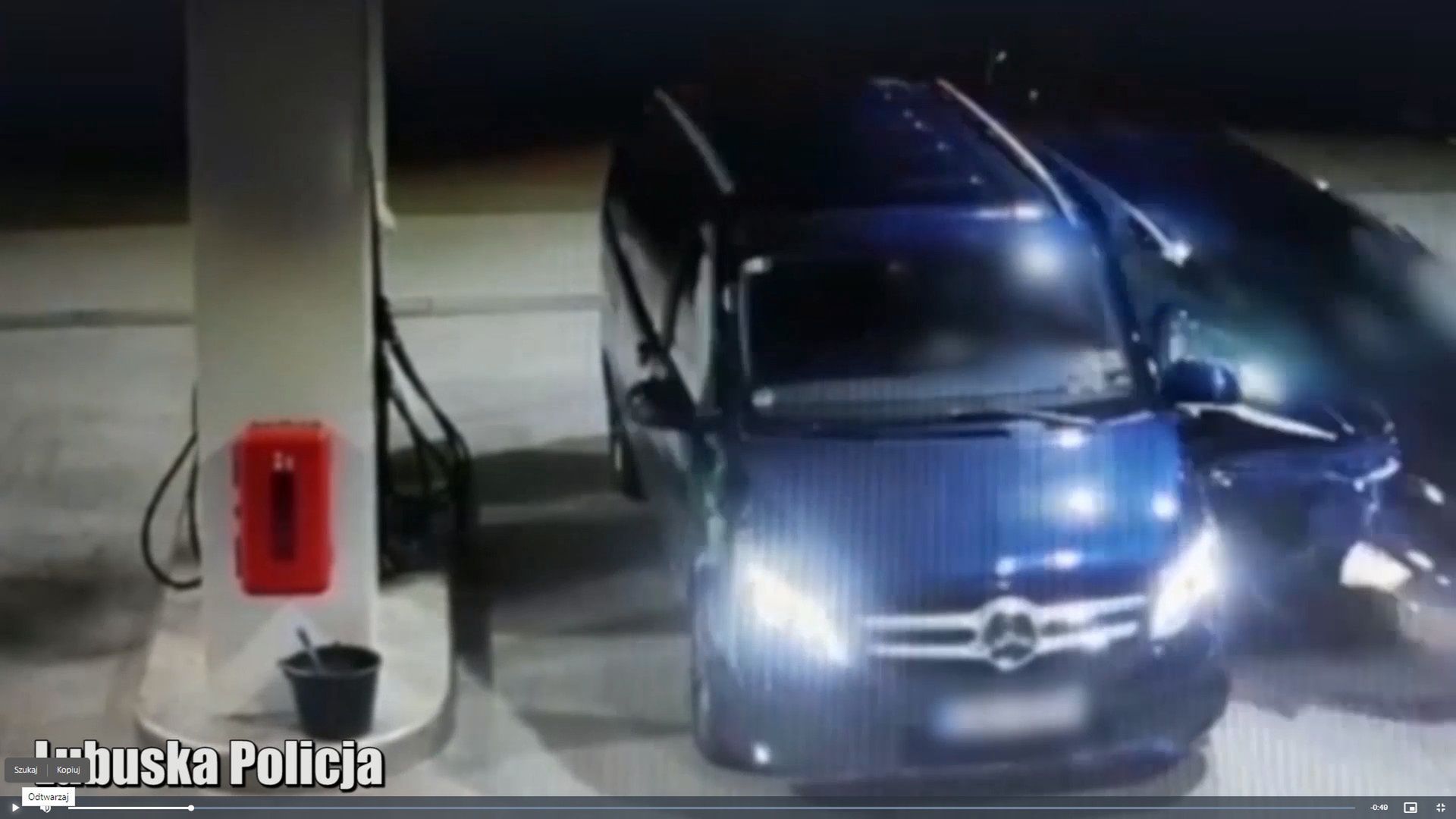 Kierowca mercedesa miał szczęście