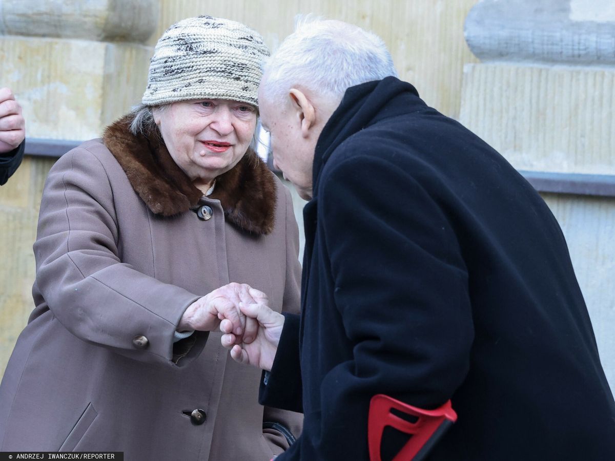 Janina Goss i Jarosław Kaczyński